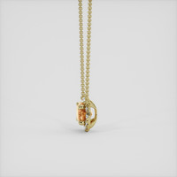 1.36 Ct. Yellowish Orange Precious Topaz Necklace, 18K Yellow Gold 3