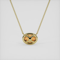 1.36 Ct. Yellowish Orange Precious Topaz Necklace, 18K Yellow Gold 4