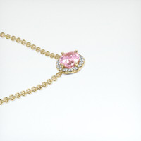 0.54 Ct. Pink Sapphire Necklace, 18K Yellow Gold 3