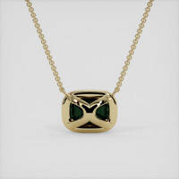 1.32 Ct. Bi Color / Parti Sapphire Necklace, 18K Yellow Gold 4