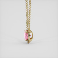 2.16 Ct. Pink Sapphire Necklace, 18K Yellow Gold 3