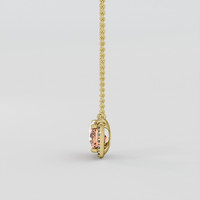 1.10 Ct. Padparadscha Sapphire Necklace, 18K Yellow Gold 3
