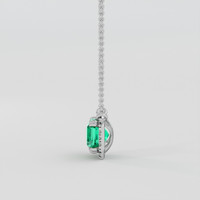 1.00 Ct. Emerald Necklace, Platinum 950 3