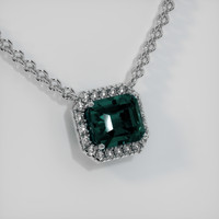 4.52 Ct. Bluish Green Sapphire Necklace, Platinum 950 2