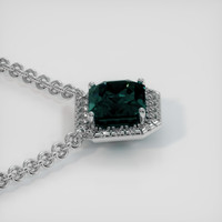4.52 Ct. Bluish Green Sapphire Necklace, Platinum 950 3