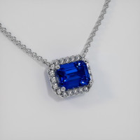 1.83 Ct. Blue Sapphire Necklace, Platinum 950 2