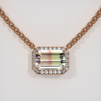 4.25 Ct. Gemstone Necklace, 14K Rose Gold 1