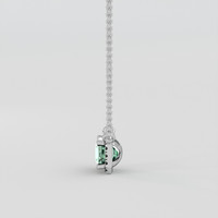 0.73 Ct. Green Beryl Necklace, Silver 3