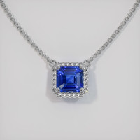 1.07 Ct. Sapphire Necklace, 18K White Gold 1