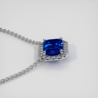 1.83 Ct. Blue Sapphire Necklace, 18K White Gold 3