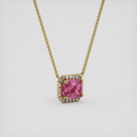 3.01 Ct. Pink Spinel Necklace, 10K Yellow Gold 2