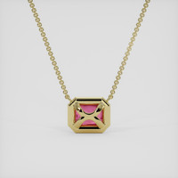 3.01 Ct. Pink Spinel Necklace, 10K Yellow Gold 4