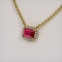 1.32 Ct. Ruby Necklace, 14K Yellow Gold 2