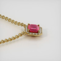 1.32 Ct. Ruby Necklace, 14K Yellow Gold 3