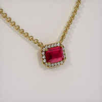 1.32 Ct. Ruby Necklace, 18K Yellow Gold 2