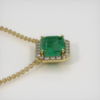2.56 Ct. Emerald Necklace, 18K Yellow Gold 3