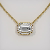 1.42 Ct. White Sapphire Necklace, 18K Yellow Gold 1