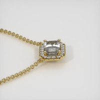 1.42 Ct. White Sapphire Necklace, 18K Yellow Gold 3