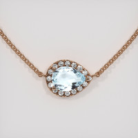 1.22 Ct. Gemstone Necklace, 14K Rose Gold 1