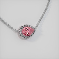 0.99 Ct. Sapphire Necklace, 14K White Gold 2
