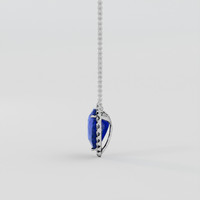 1.75 Ct. Blue Sapphire Necklace, 14K White Gold 3