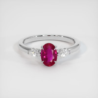 0.97 Ct. Ruby Ring, Platinum 950 1