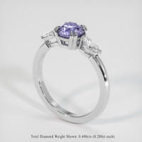 1.07 Ct. Violet Sapphire Ring, Platinum 950 2