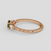 0.80 Ct. Yellowish Green Demantoid Garnet Ring, 14K Rose Gold 4