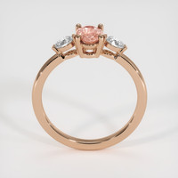 0.69 Ct. Padparadscha Sapphire Ring, 14K Rose Gold 3