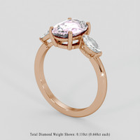 2.60 Ct. Pink Sapphire Ring, 14K Rose Gold 2
