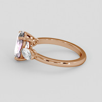 2.60 Ct. Pink Sapphire Ring, 14K Rose Gold 4
