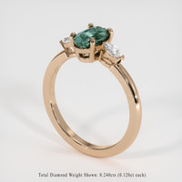 1.39 Ct. Sapphire Ring, 14K Rose Gold 2