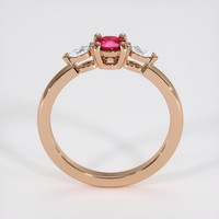 0.30 Ct. Ruby Ring, 18K Rose Gold 3
