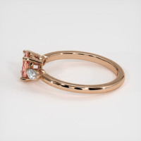 0.69 Ct. Padparadscha Sapphire Ring, 18K Rose Gold 4