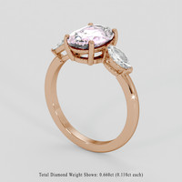 2.60 Ct. Pink Sapphire Ring, 18K Rose Gold 2