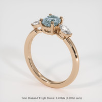 1.32 Ct. Sapphire Ring, 18K Rose Gold 2