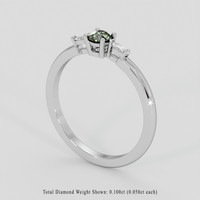 0.17 Ct. Alexandrite Ring, Silver 2