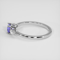 0.75 Ct. Purple Sapphire Ring, 18K White Gold 4