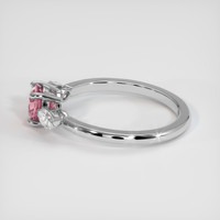 1.15 Ct. Padparadscha Sapphire Ring, 18K White Gold 4