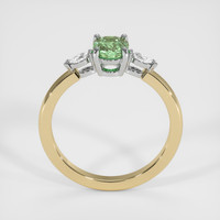1.03 Ct. Yellowish Green Sapphire Ring, 18K White & Yellow 3