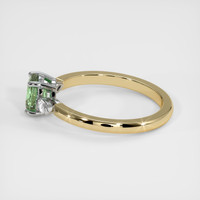 1.03 Ct. Yellowish Green Sapphire Ring, 18K White & Yellow 4