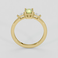 0.49 Ct. Yellowish Green Sapphire Ring, 10K Yellow Gold 3