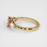 1.54 Ct. Padparadscha Sapphire Ring, 14K Yellow Gold 4