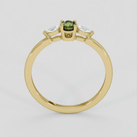 0.37 Ct. Green Sapphire Ring, 14K Yellow Gold 3