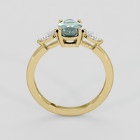 1.63 Ct. Bluish Green Sapphire Ring, 14K Yellow Gold 3