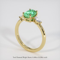 1.58 Ct. Emerald Ring, 18K Yellow Gold 2