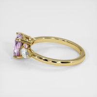 1.66 Ct. Purplish Pink Sapphire Ring, 18K Yellow Gold 4