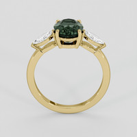 2.54 Ct. Green Sapphire Ring, 18K Yellow Gold 3