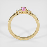 0.25 Ct. Pink Sapphire Ring, 18K Yellow Gold 3