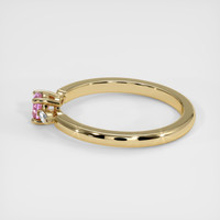 0.25 Ct. Pink Sapphire Ring, 18K Yellow Gold 4
